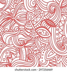 Multicolor Pattern Doodles- Decorative Sketchy Notebook Design- Hand-Drawn Vector Illustration Background. EPS
