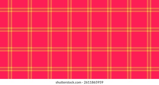 Multicolor pattern tartan plaid, bedding textile check texture. Hispanic fabric seamless background vector in tomato and red colors palette.