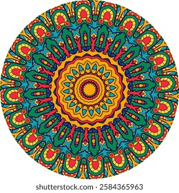 Multi-Color Patterns in Mandala Designs