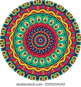 Multi-Color Patterns in Mandala Designs