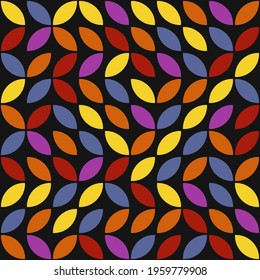 Multicolor petals. Vector same pattern.