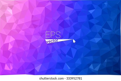 multicolor pink, blue geometric rumpled triangular low poly style gradient illustration graphic background. Vector polygonal design for your business.