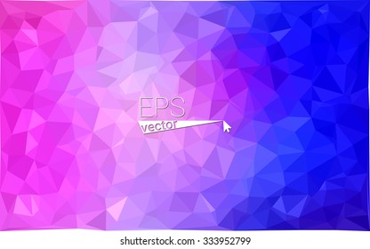 multicolor pink, blue geometric rumpled triangular low poly style gradient illustration graphic background. Vector polygonal design for your business.