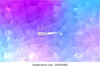 multicolor pink, blue geometric rumpled triangular low poly style gradient illustration graphic background. Vector polygonal design for your business.