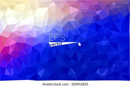 multicolor pink, blue geometric rumpled triangular low poly style gradient illustration graphic background. Vector polygonal design for your business.