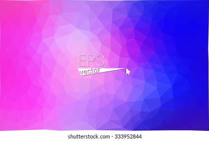 multicolor pink, blue geometric rumpled triangular low poly style gradient illustration graphic background. Vector polygonal design for your business.