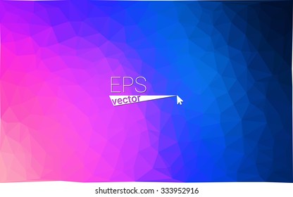 multicolor pink, blue geometric rumpled triangular low poly style gradient illustration graphic background. Vector polygonal design for your business.