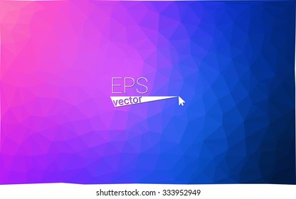 multicolor pink, blue geometric rumpled triangular low poly style gradient illustration graphic background. Vector polygonal design for your business.