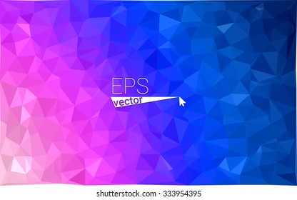 multicolor pink, blue geometric rumpled triangular low poly style gradient illustration graphic background. Vector polygonal design for your business.