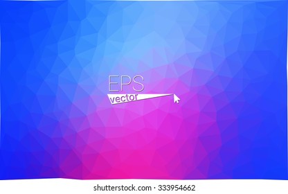 multicolor pink, blue geometric rumpled triangular low poly style gradient illustration graphic background. Vector polygonal design for your business.