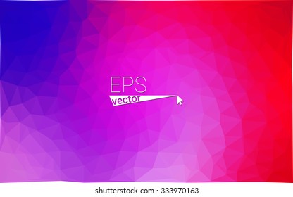 multicolor pink, blue geometric rumpled triangular low poly style gradient illustration graphic background. Vector polygonal design for your business.