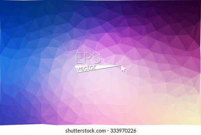 multicolor pink, blue geometric rumpled triangular low poly style gradient illustration graphic background. Vector polygonal design for your business.
