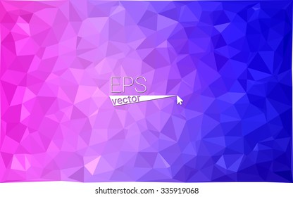 multicolor pink, blue geometric rumpled triangular low poly style gradient illustration graphic background. Vector polygonal design for your business.