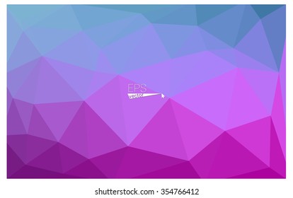 multicolor pink, blue geometric rumpled triangular low poly origami style gradient illustration graphic background. Vector polygonal design for your business.