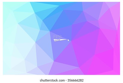 multicolor pink, blue geometric rumpled triangular low poly origami style gradient illustration graphic background. Vector polygonal design for your business.