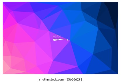 multicolor pink, blue geometric rumpled triangular low poly origami style gradient illustration graphic background. Vector polygonal design for your business.