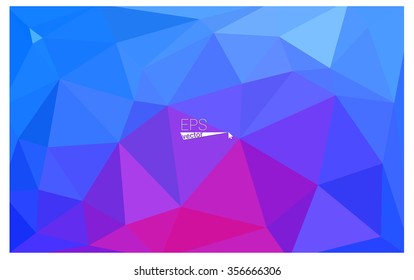 multicolor pink, blue geometric rumpled triangular low poly origami style gradient illustration graphic background. Vector polygonal design for your business.