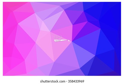 multicolor pink, blue geometric rumpled triangular low poly origami style gradient illustration graphic background. Vector polygonal design for your business.