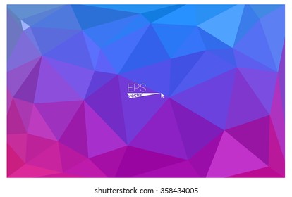 multicolor pink, blue geometric rumpled triangular low poly origami style gradient illustration graphic background. Vector polygonal design for your business.