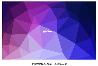 multicolor pink, blue geometric rumpled triangular low poly origami style gradient illustration graphic background. Vector polygonal design for your business.