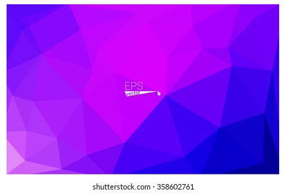 multicolor pink, blue geometric rumpled triangular low poly origami style gradient illustration graphic background. Vector polygonal design for your business.