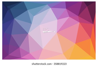 multicolor pink, blue geometric rumpled triangular low poly origami style gradient illustration graphic background. Vector polygonal design for your business.