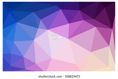 multicolor pink, blue geometric rumpled triangular low poly origami style gradient illustration graphic background. Vector polygonal design for your business.