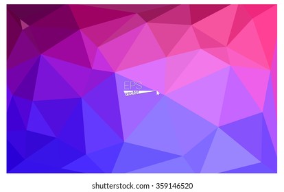 multicolor pink, blue geometric rumpled triangular low poly origami style gradient illustration graphic background. Vector polygonal design for your business.