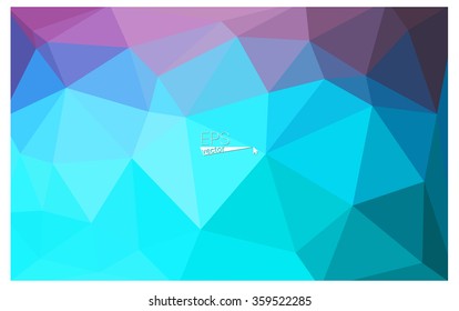 multicolor pink, blue geometric rumpled triangular low poly origami style gradient illustration graphic background. Vector polygonal design for your business.
