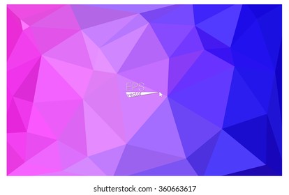 multicolor pink, blue geometric rumpled triangular low poly origami style gradient illustration graphic background. Vector polygonal design for your business.