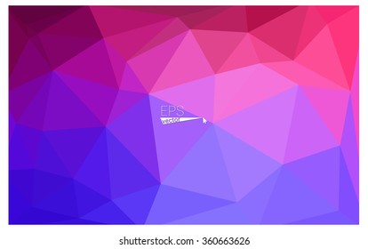 multicolor pink, blue geometric rumpled triangular low poly origami style gradient illustration graphic background. Vector polygonal design for your business.