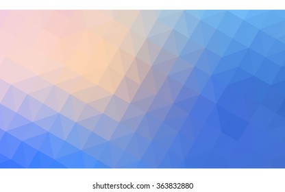 Multicolor pink, blue polygonal illustration, which consist of triangles. Geometric background in Origami style with gradient. Triangular design for your business in vector.