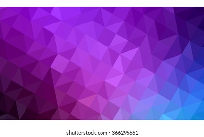 Multicolor pink, blue polygonal illustration, which consist of triangles. Geometric background in Origami style with gradient. Triangular design for your business.