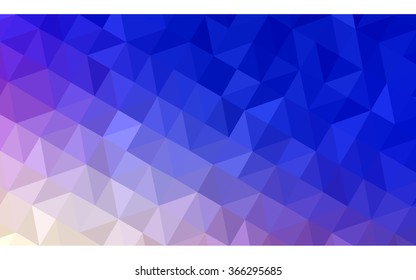 Multicolor pink, blue polygonal illustration, which consist of triangles. Geometric background in Origami style with gradient. Triangular design for your business.