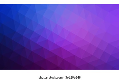 Multicolor pink, blue polygonal illustration, which consist of triangles. Geometric background in Origami style with gradient. Triangular design for your business.