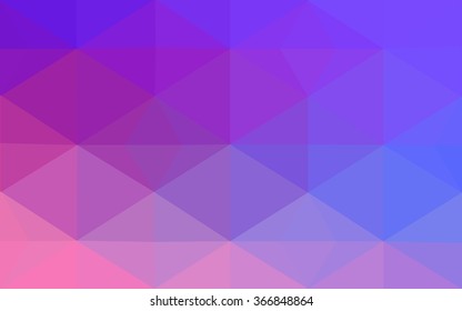 Multicolor pink, blue polygonal illustration, which consist of triangles. Geometric background in Origami style with gradient. Triangular design for your business.