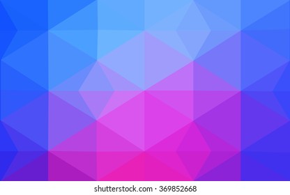 Multicolor pink, blue polygonal illustration, which consist of triangles. Geometric background in Origami style with gradient. Triangular design for your business.
