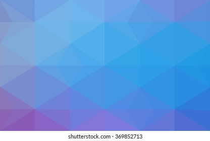 Multicolor pink, blue polygonal illustration, which consist of triangles. Geometric background in Origami style with gradient. Triangular design for your business.