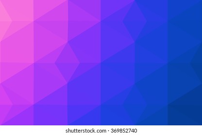 Multicolor pink, blue polygonal illustration, which consist of triangles. Geometric background in Origami style with gradient. Triangular design for your business.