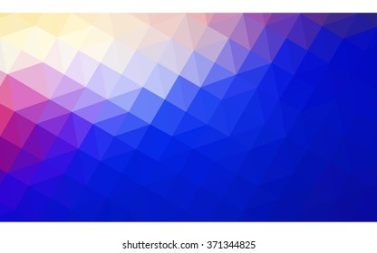 Multicolor pink, blue polygonal illustration, which consist of triangles. Geometric background in Origami style with gradient. Triangular design for your business.