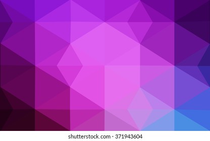 Multicolor pink, blue polygonal illustration, which consist of triangles. Geometric background in Origami style with gradient. Triangular design for your business.