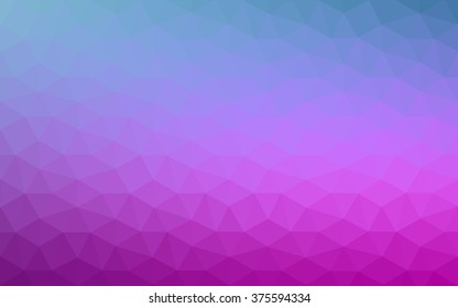 Multicolor pink, blue polygonal illustration, which consist of triangles. Geometric background in Origami style with gradient. Triangular design for your business.