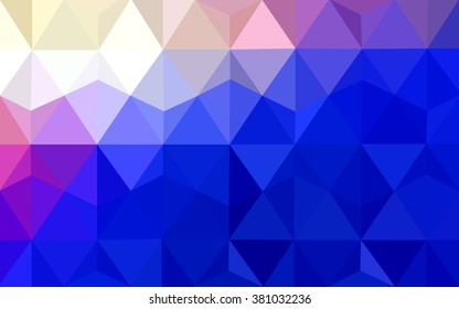 Multicolor pink, blue polygonal illustration, which consist of triangles. Geometric background in Origami style with gradient. Triangular design for your business.