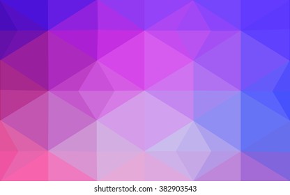 Multicolor pink, blue polygonal illustration, which consist of triangles. Geometric background in Origami style with gradient. Triangular design for your business.