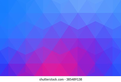 Multicolor pink, blue polygonal illustration, which consist of triangles. Geometric background in Origami style with gradient. Triangular design for your business.