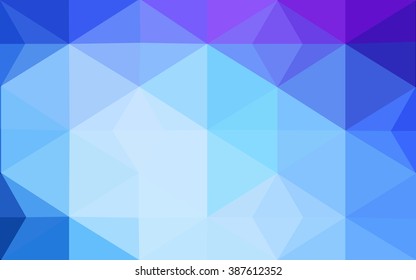 Multicolor pink, blue polygonal illustration, which consist of triangles. Geometric background in Origami style with gradient. Triangular design for your business.