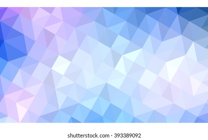 Multicolor pink, blue polygonal illustration, which consist of triangles. Geometric background in Origami style with gradient. Triangular design for your business.