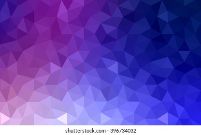 Multicolor pink, blue polygonal illustration, which consist of triangles. Geometric background in Origami style with gradient. Triangular design for your business.