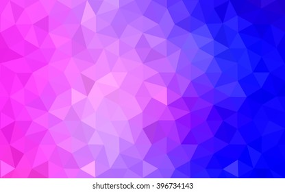 Multicolor pink, blue polygonal illustration, which consist of triangles. Geometric background in Origami style with gradient. Triangular design for your business.