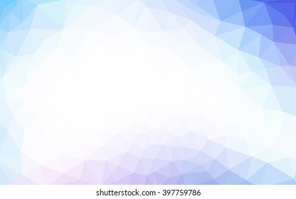 Multicolor pink, blue polygonal illustration, which consist of triangles. Geometric background in Origami style with gradient. Triangular design for your business.